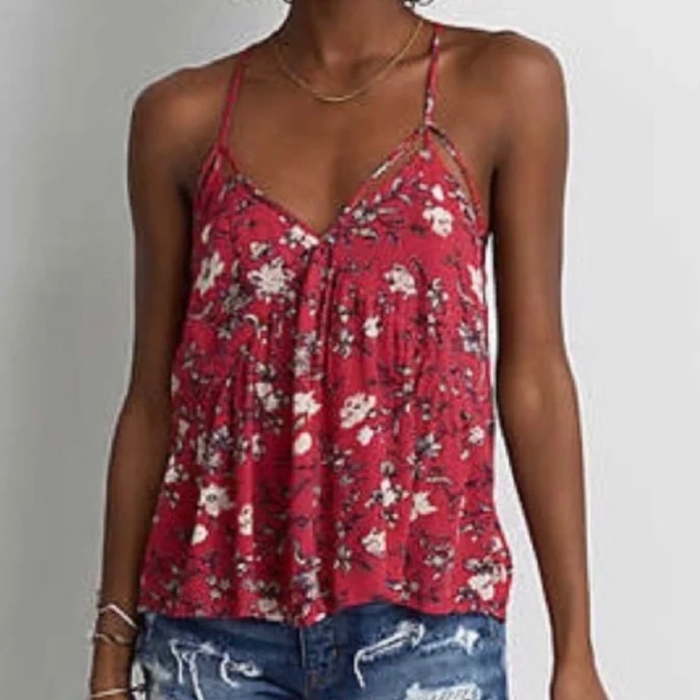 American Eagle Floral Tank Top Size XS